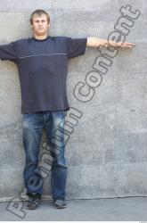 Whole Body Head Man T poses Casual Slim Street photo references